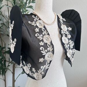 Black Organza Terno Sleeve Filipiniana Bolero 🖤